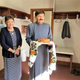 Greeting His Eminence