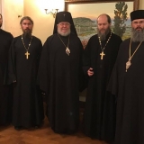 Archbishop Irénée visits Moscow’s Sretensky Monastery and Seminary.