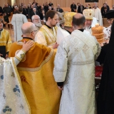 Archbishop Irenée and Clergy lift up Kolach on behalf of Archimandrite Alexander