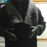 Fr Michael Fourik well prepared for the cold wintry walk in Yorkton