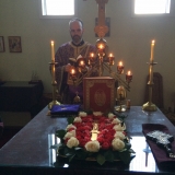 Photo of Holy Cross, Deacon Kurt Jordan in altar at St Aidan, Cranbrook, BC