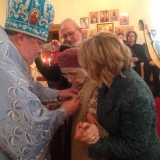 His Eminence awards the St. Tikhon medal to Mrs. Olga Mogiljansky